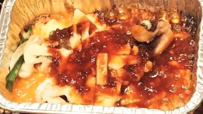 焼肉きんぐ韓国ポチャ とろ～りチーズチュクミ（イイダコの辛味噌炒め）