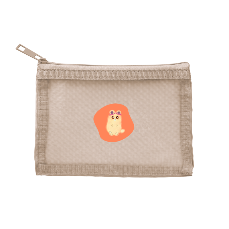 Danguma Rollie メッシュフラットポリポーチ（S）グレージュ