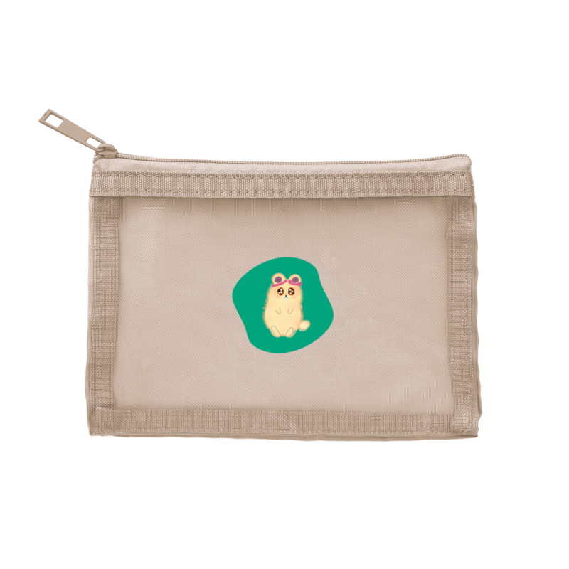 グレージュ Danguma Rollie メッシュフラットポリポーチ(S)グレージュ