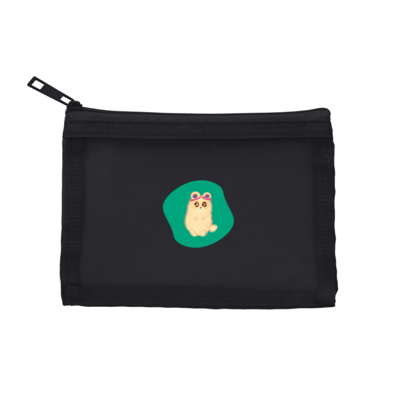 チャコールブラック Danguma Rollie メッシュフラットポリポーチ(S)チャコールブラック