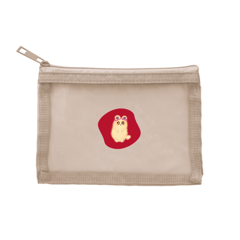 Danguma Rollie メッシュフラットポリポーチ（S）グレージュ