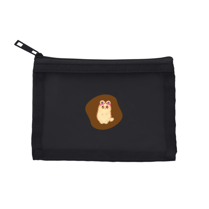 チャコールブラック Danguma Rollie メッシュフラットポリポーチ(S)チャコールブラック