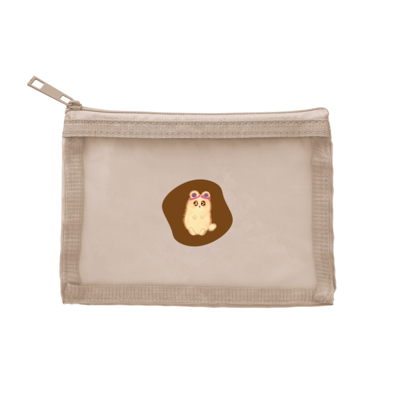 グレージュ Danguma Rollie メッシュフラットポリポーチ(S)グレージュ