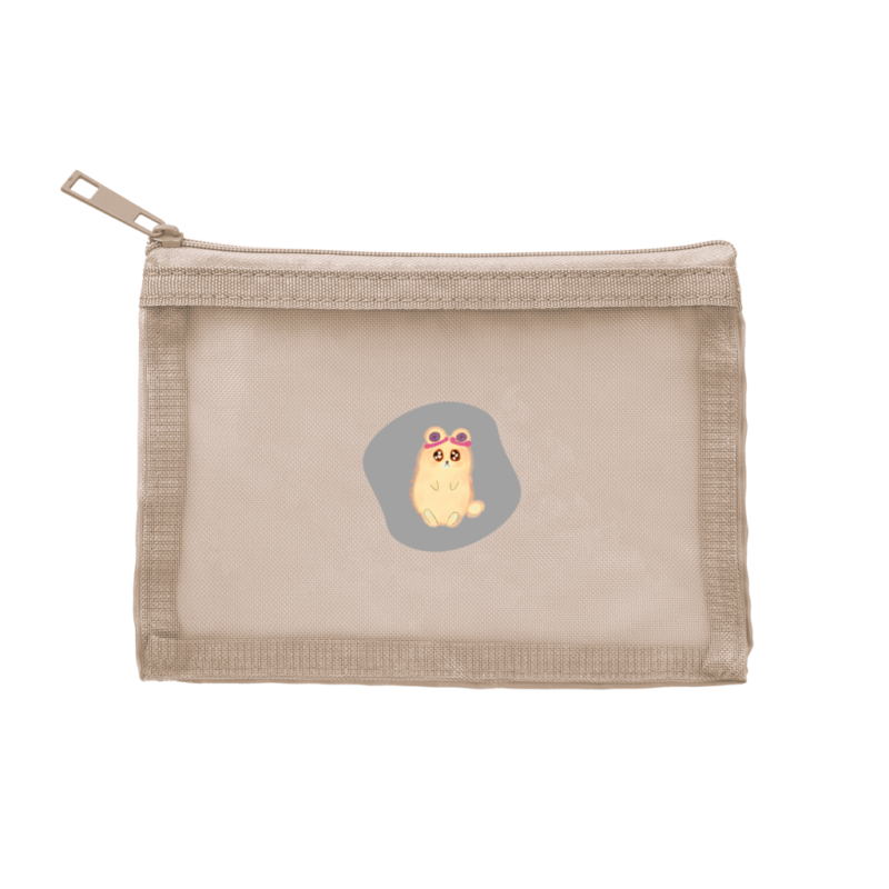 グレージュ Danguma Rollie メッシュフラットポリポーチ(S)グレージュ