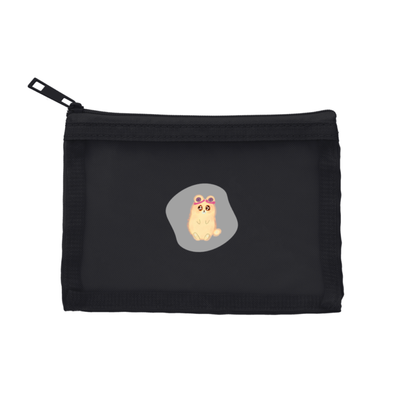 チャコールブラック Danguma Rollie メッシュフラットポリポーチ(S)チャコールブラック