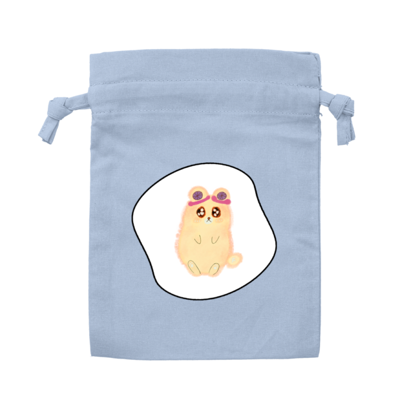 Danguma Rollie コットンフリル巾着（S） サックスブルー