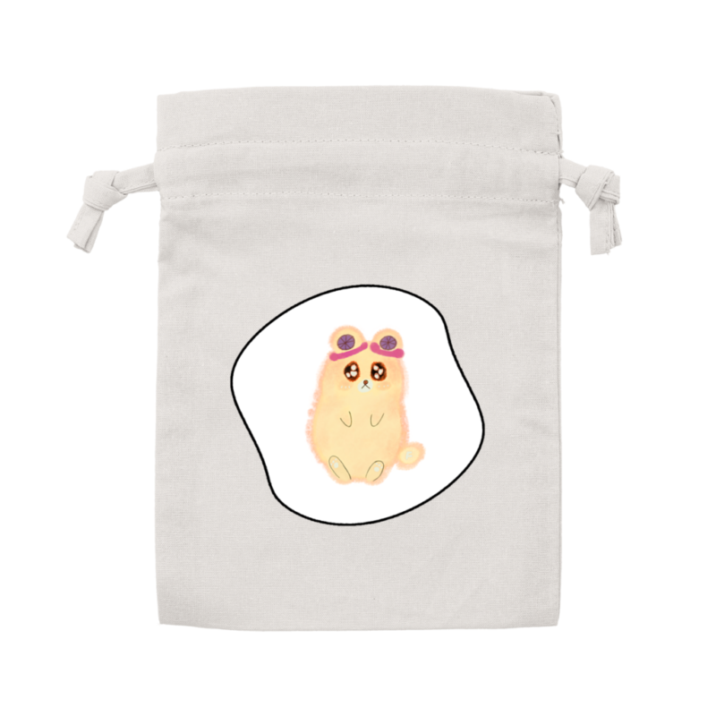 Danguma Rollie コットンフリル巾着（S） グレー