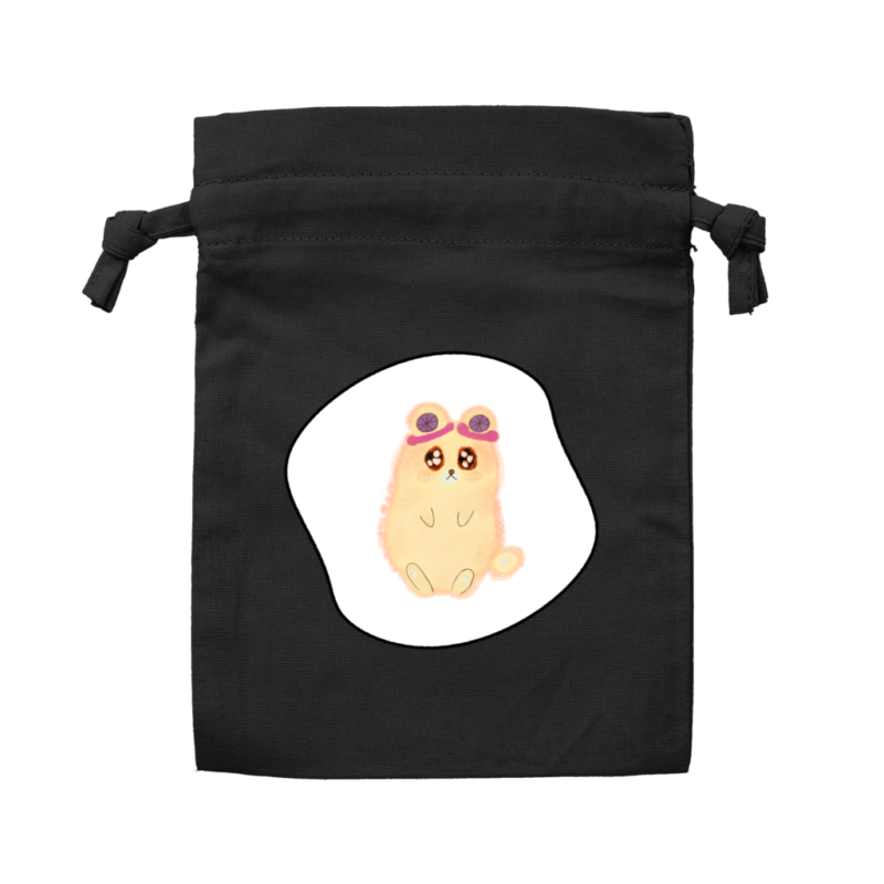 Danguma Rollie コットンフリル巾着（S） ブラック