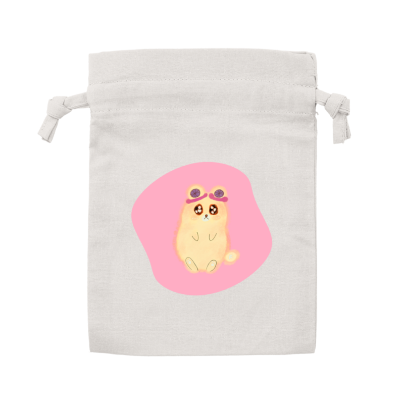 Danguma Rollie コットンフリル巾着（S） グレー