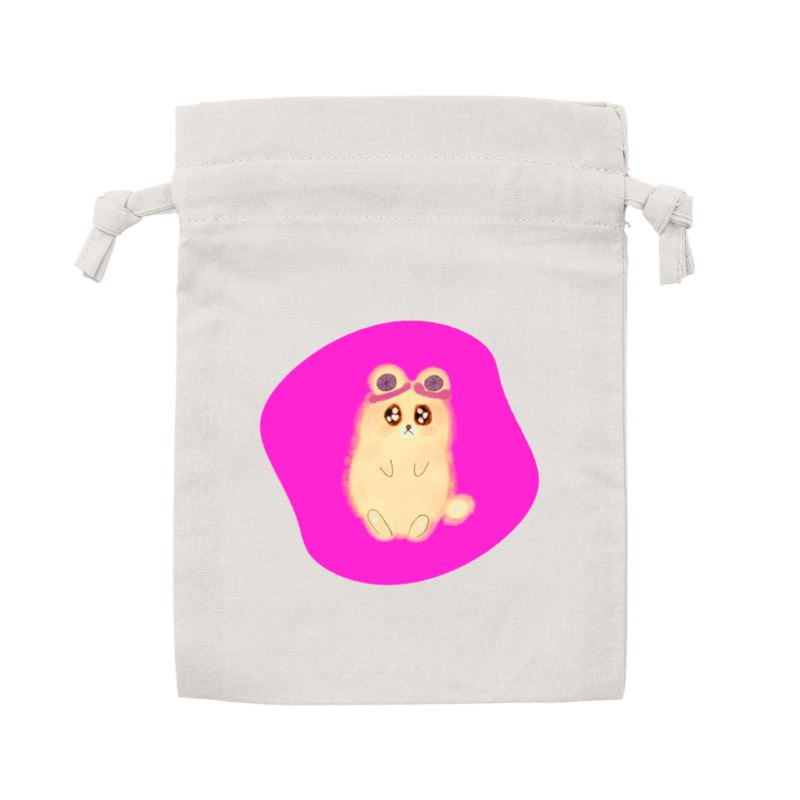 Danguma Rollie コットンフリル巾着（S） グレー