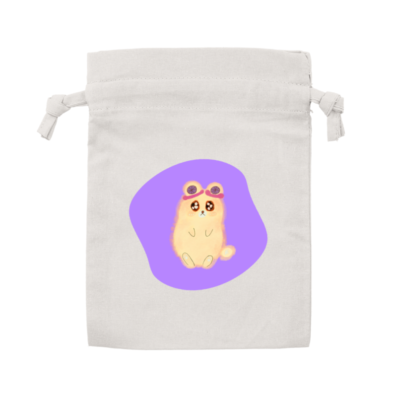 Danguma Rollie コットンフリル巾着（S） グレー