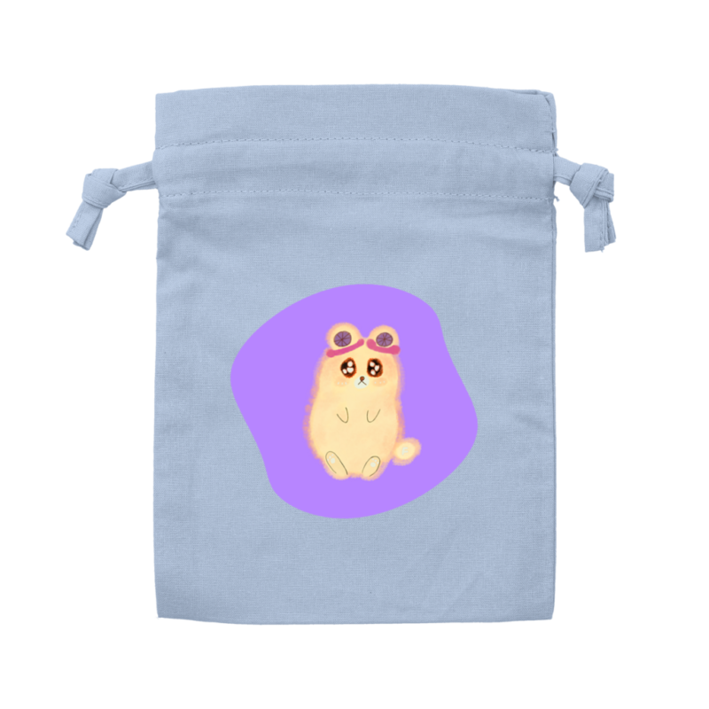 Danguma Rollie コットンフリル巾着（S） サックスブルー