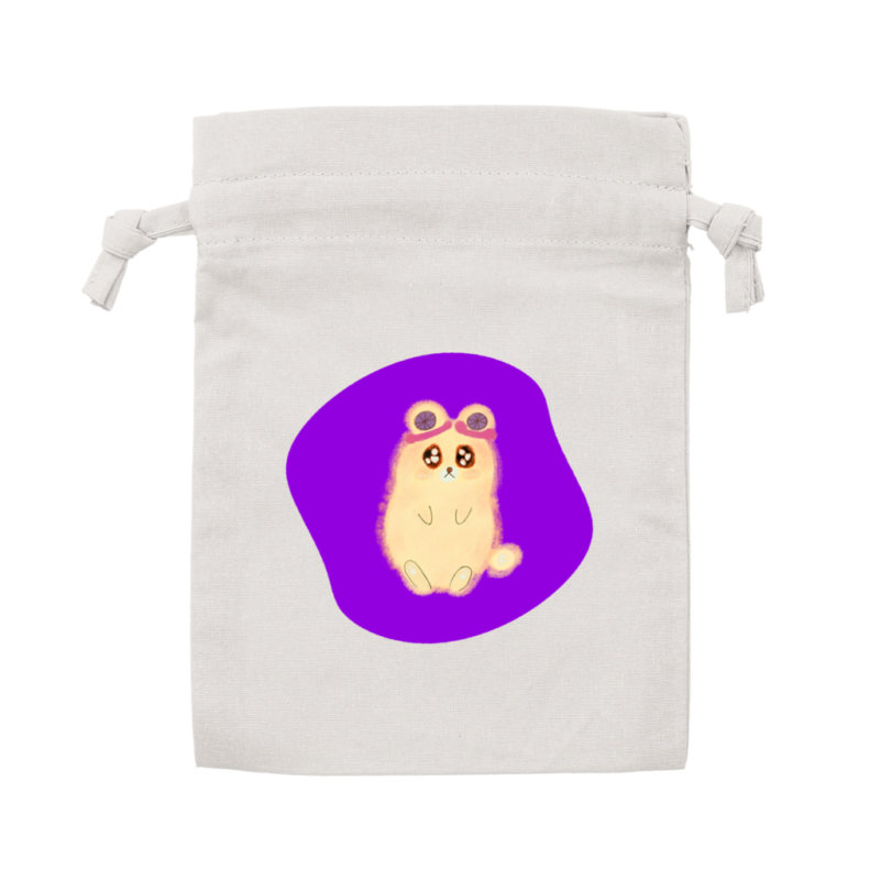 Danguma Rollie コットンフリル巾着（S） グレー