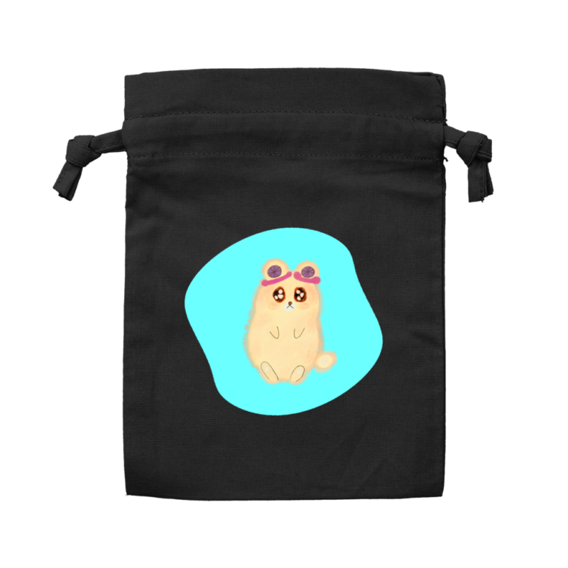 Danguma Rollie コットンフリル巾着（S） ブラック