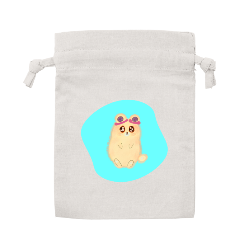 Danguma Rollie コットンフリル巾着（S） グレー