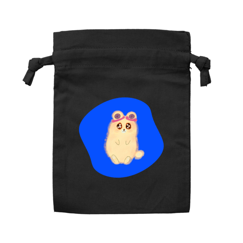 Danguma Rollie コットンフリル巾着（S） ブラック