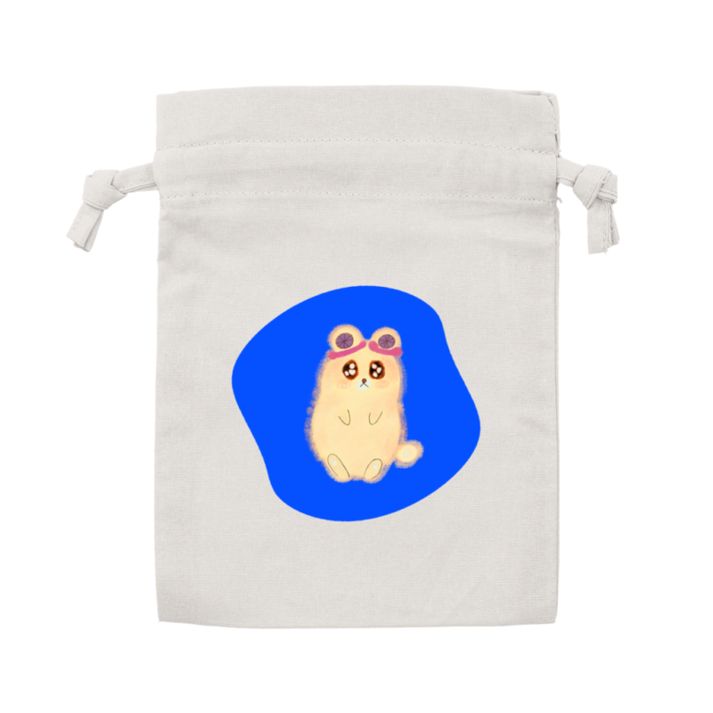 Danguma Rollie コットンフリル巾着（S） グレー