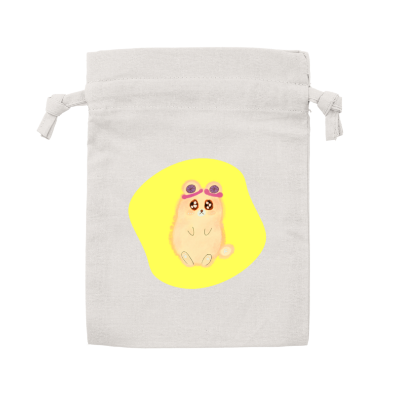 Danguma Rollie コットンフリル巾着（S） グレー