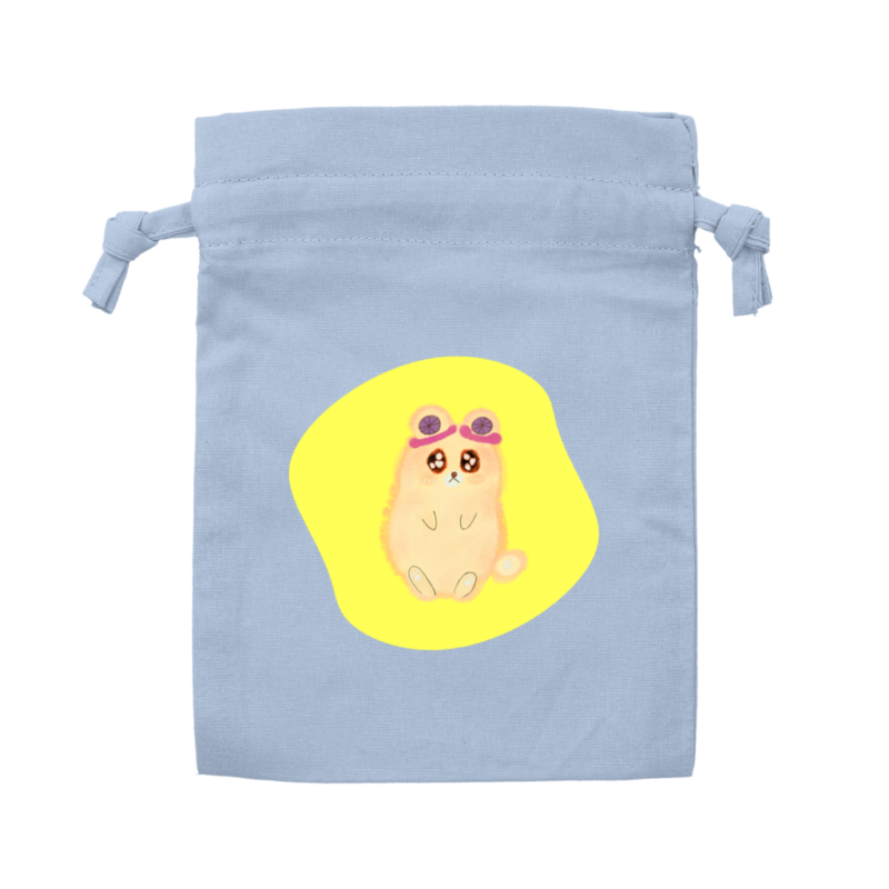 Danguma Rollie コットンフリル巾着（S） サックスブルー