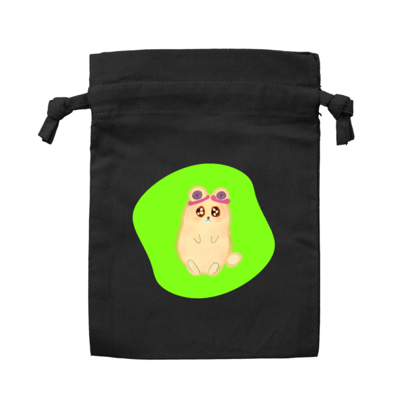 Danguma Rollie コットンフリル巾着（S） ブラック