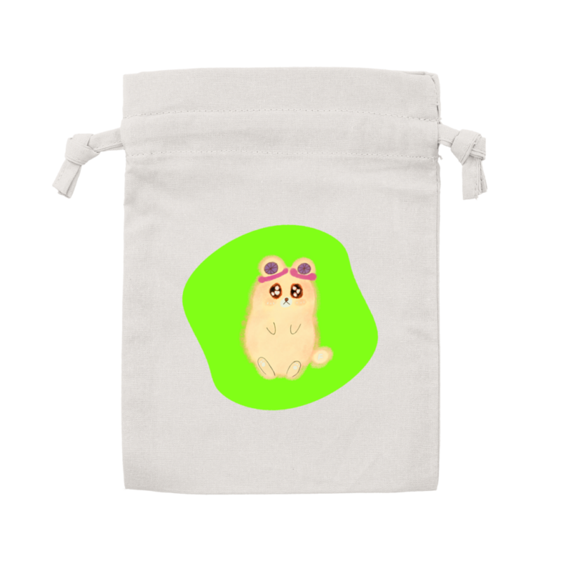 Danguma Rollie コットンフリル巾着（S） グレー