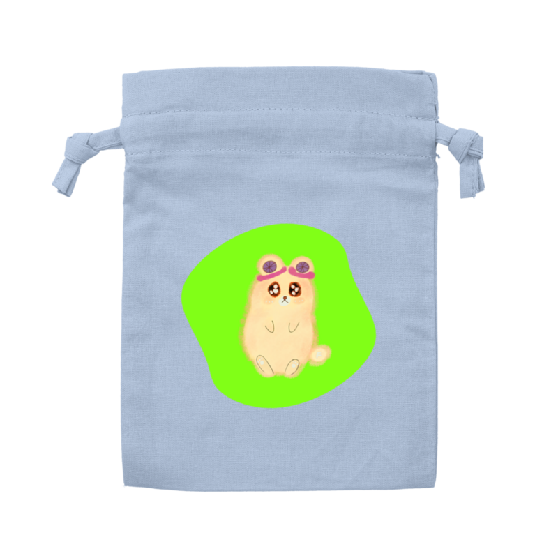 Danguma Rollie コットンフリル巾着（S） サックスブルー