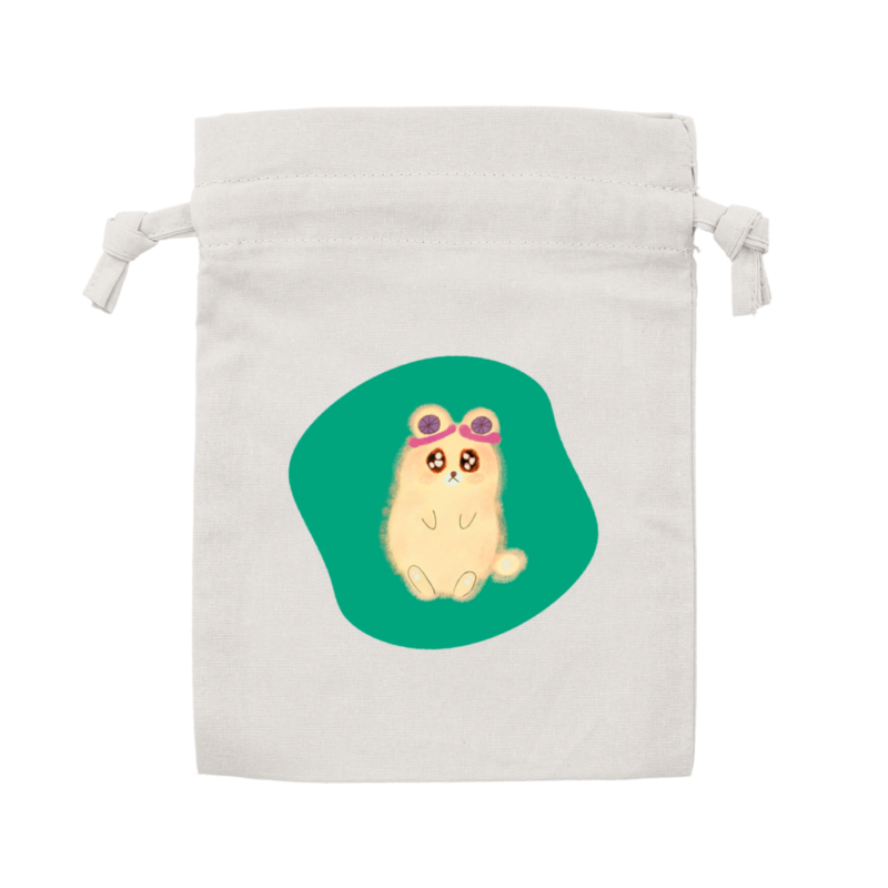 Danguma Rollie コットンフリル巾着（S） グレー