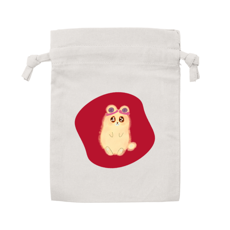 Danguma Rollie コットンフリル巾着（S） グレー