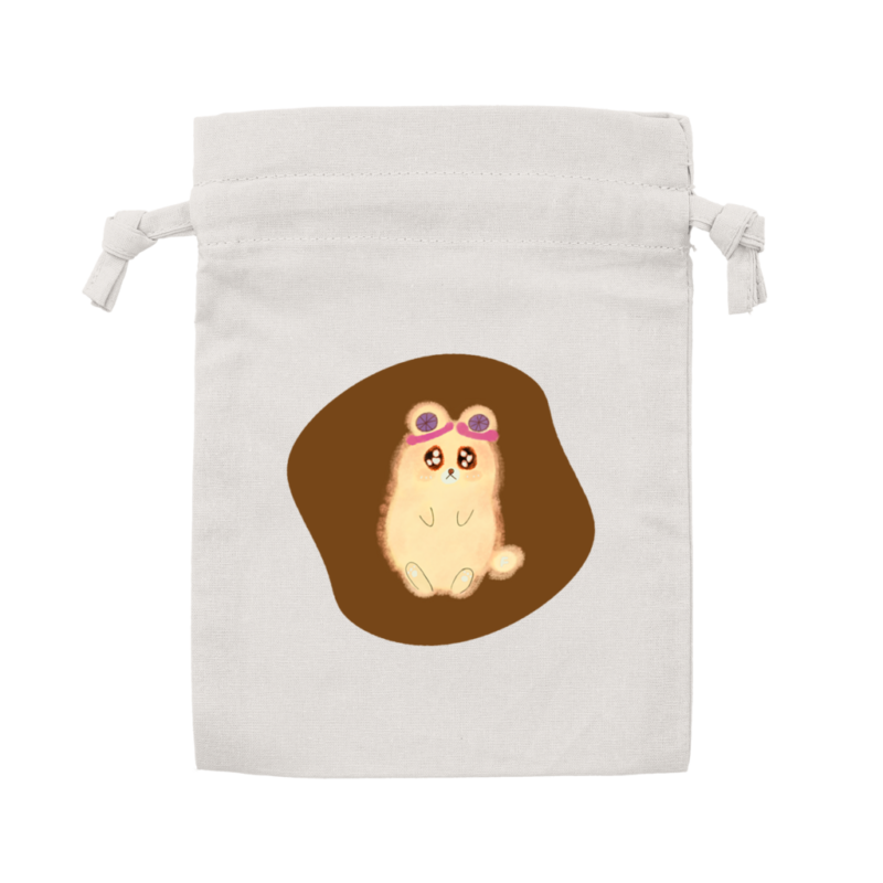 Danguma Rollie コットンフリル巾着（S） グレー